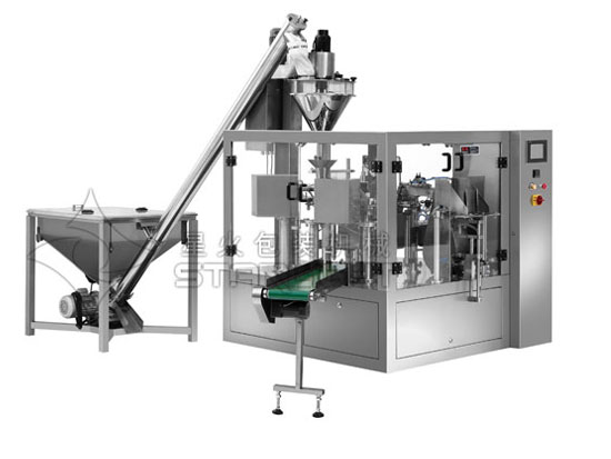 粉劑獸藥包裝機-整套粉劑獸藥包裝機設備生產線實拍