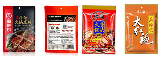 全自動火鍋底料包裝機-自動化火鍋底料包裝生產線細節及產樣品圖