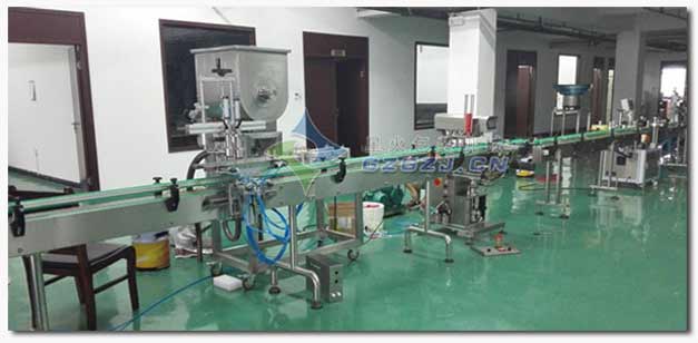 雙頭臥式攪拌直線醬料灌裝機(jī)