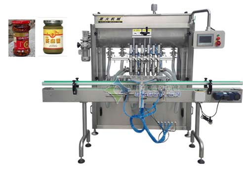 6頭臥式攪拌醬料灌裝機